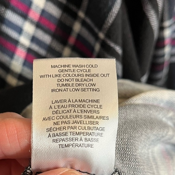 Plaid Medium Cross Front Blouse Top Super Soft Fall Warehouse One - Picture 5 of 7